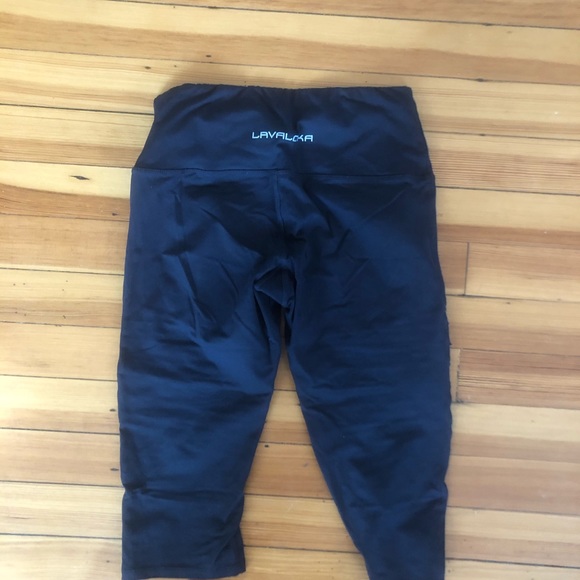 Black moto and mesh cropped leggings - Picture 3 of 3